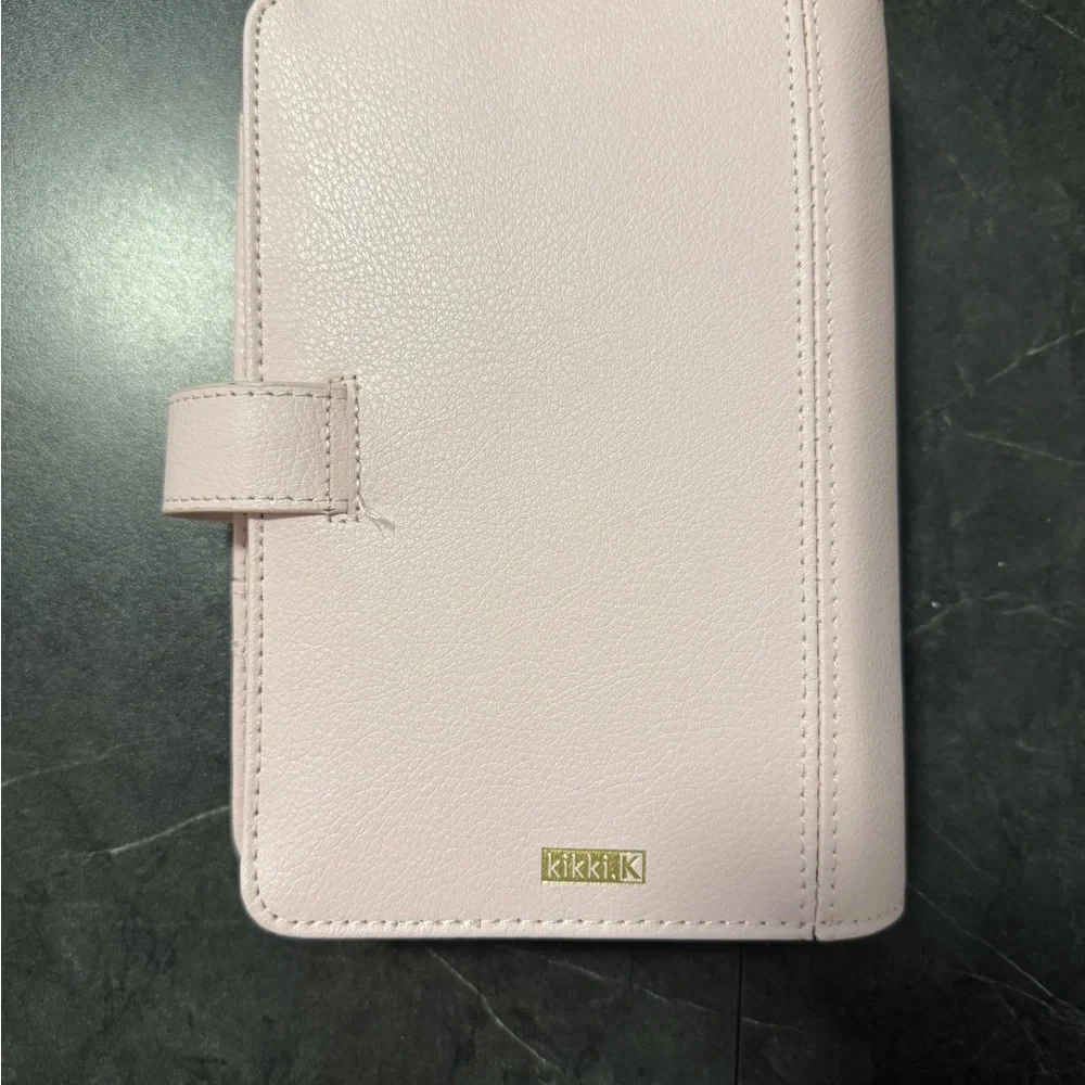 Kikki K Light Pink Leather Planner - Personal Size